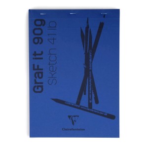 Clairefontaine Skizzenblock Kraftblock A4 Weiß 80 Blatt 90 g