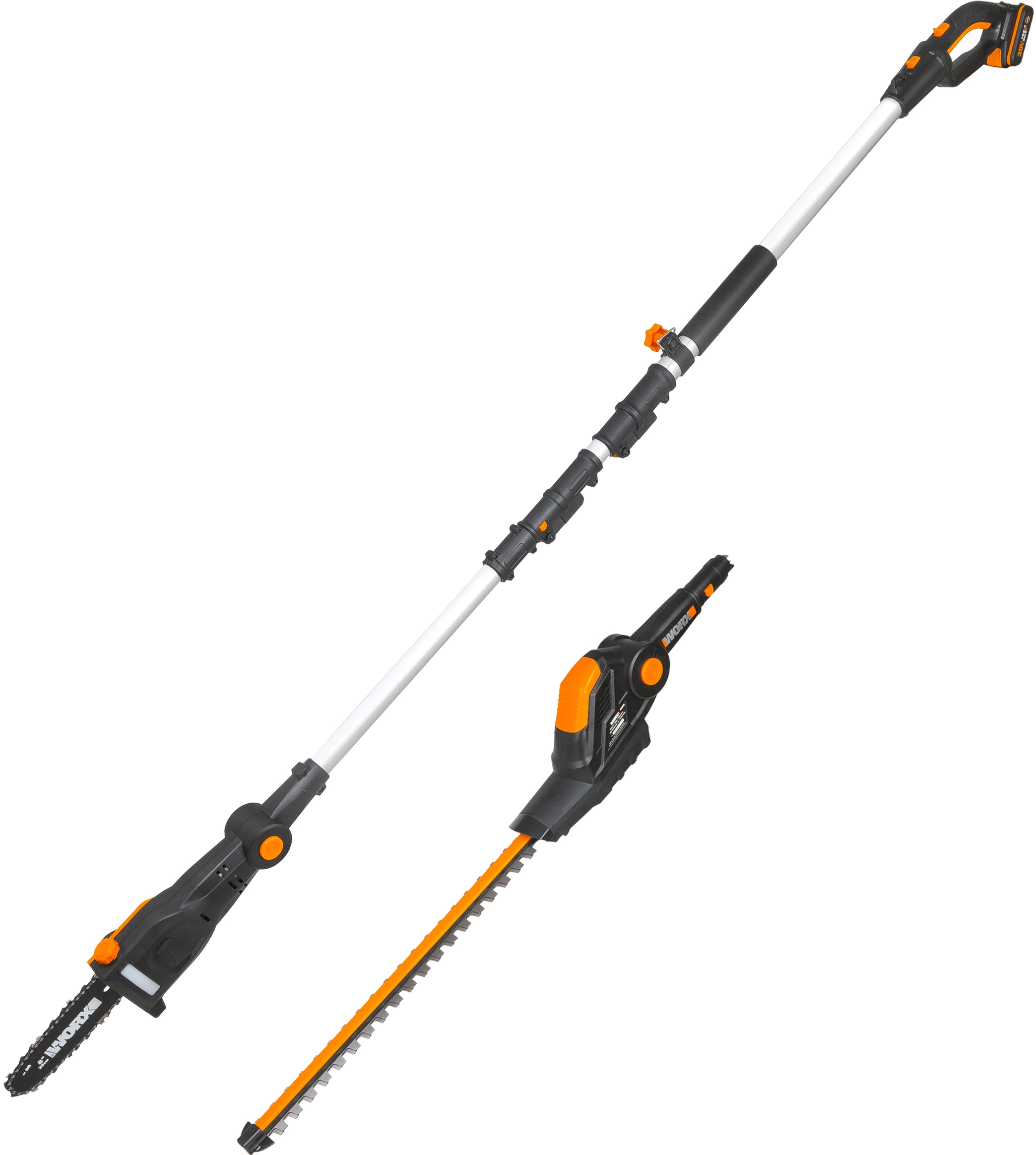 Worx 2in1 Combo Akku Teleskop Heckenschere und Hochentaster WG908E