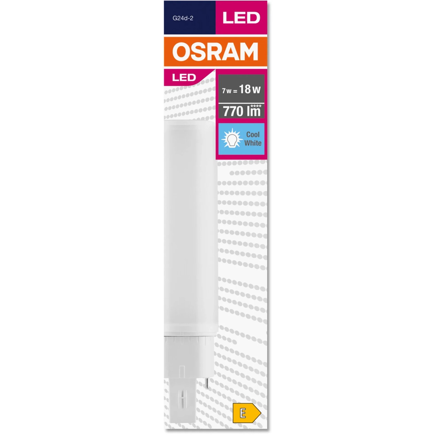 Osram LED-Leuchtmittel G24d-2 in Röhrenform, 7W, 770lm, neutralweiß, für LED-Leuchtstofflampen.