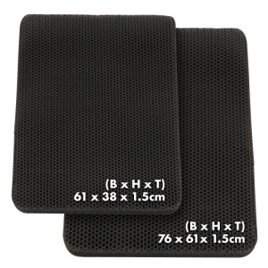 KARAT Katzenstreumatte Charly in Wabendesign Abwaschbar Anthrazit 76 x 61 cm