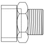Kirchhoff Übergangsnippel, 22mm x 3/4 Zoll, blanke Muffe, für Lötfittings.