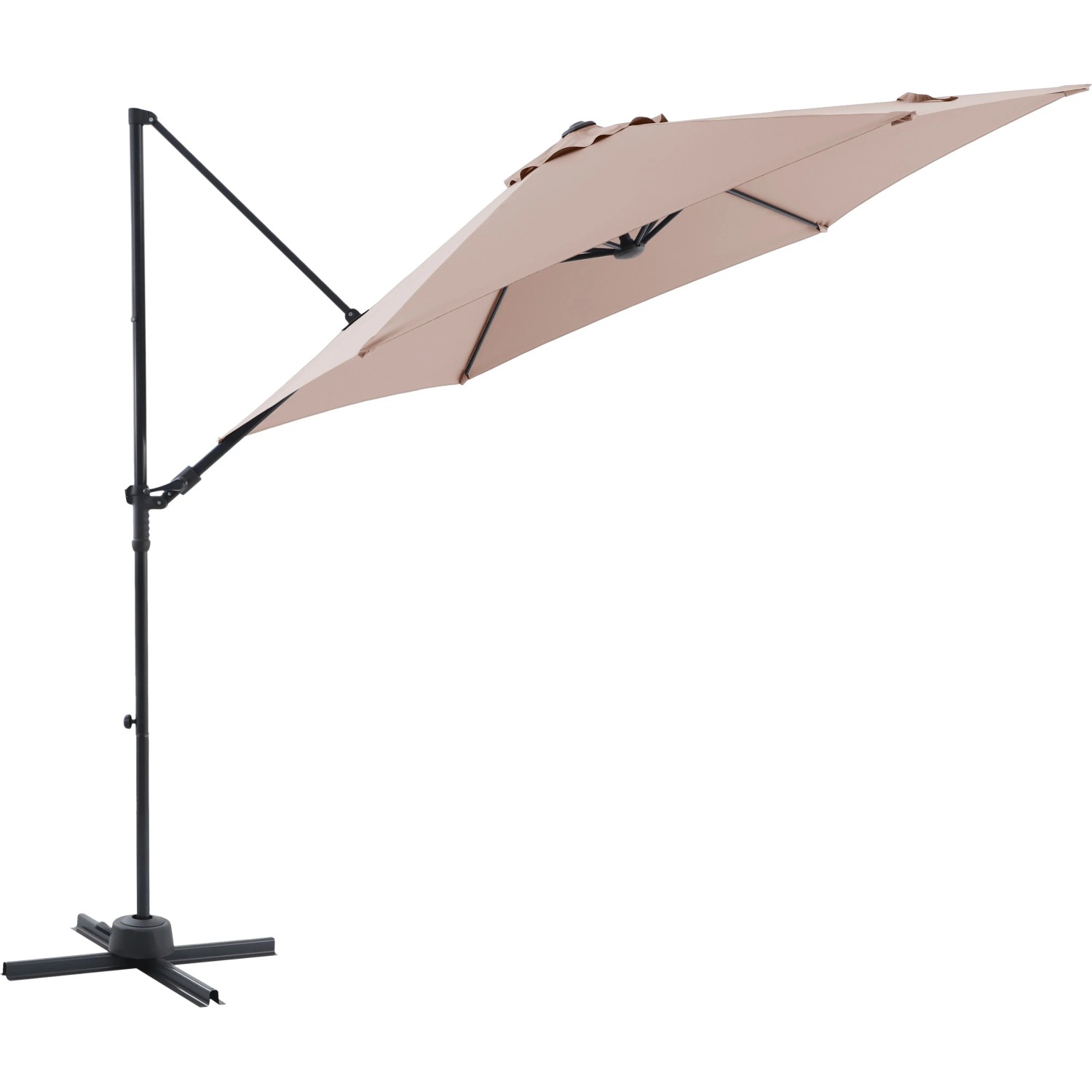 Ampelschirm Bayview Ø 300 cm Beige mit Kurbelmechanik_3