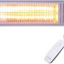 Vasner Infrarot-Heizstrahler Teras X20 Silber mit Fernbedienung für Terrasse & Balkon.
