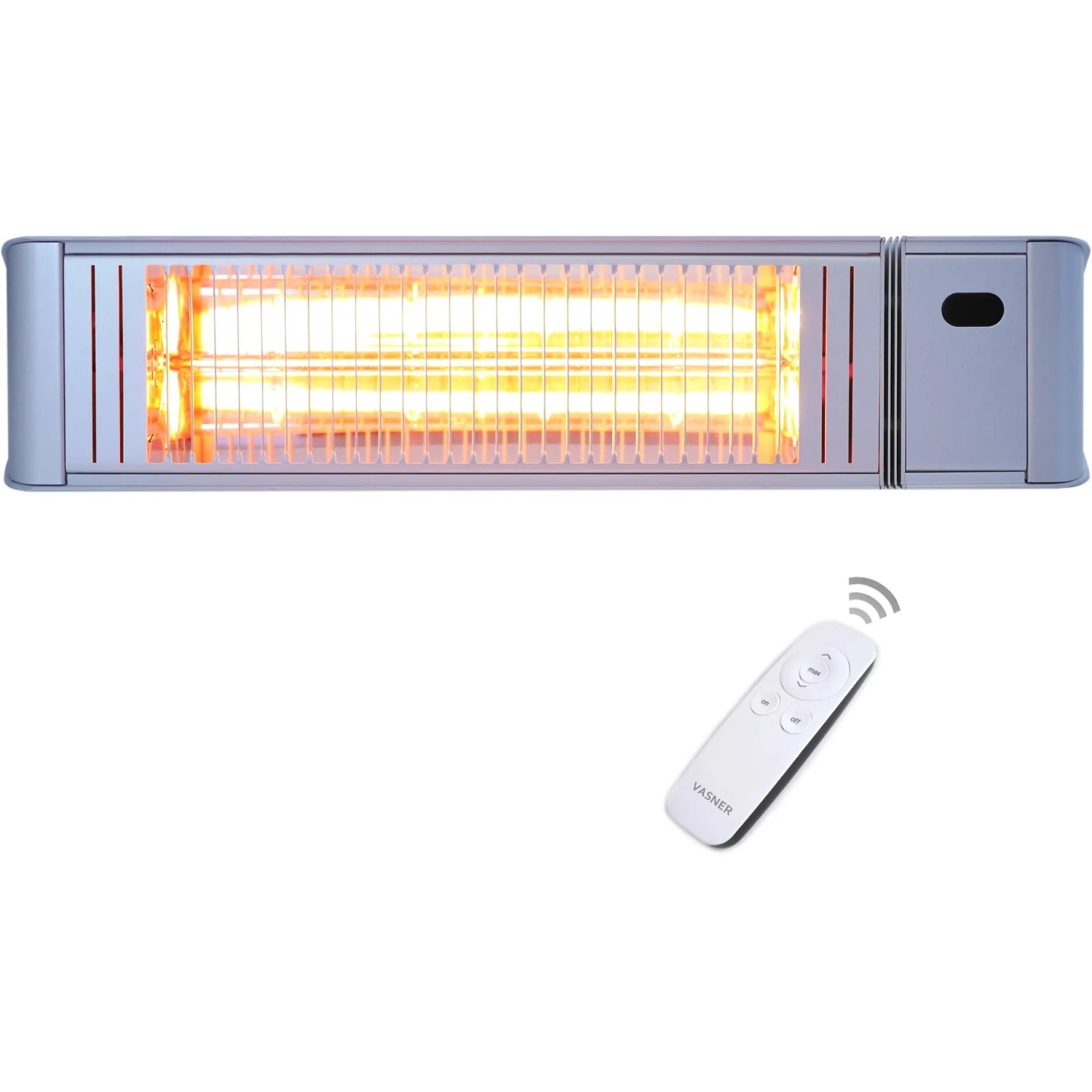 Vasner Infrarot-Heizstrahler Teras X20 Silber mit Fernbedienung für Terrasse & Balkon.