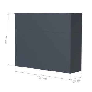 Westmann Pflanzkübel Talus XL, 100x77x25cm, Anthrazit, aus Metall.