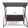 Braunes Polster Set für 3-Sitzer Hollywoodschaukel (180x60x50cm) mit abnehmbarem Bezug.
