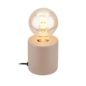 Beige Brilo Tischleuchte Tubo aus Keramik mit Leuchtmittel, Ø 10 cm.