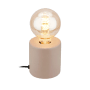 Beige Brilo Tischleuchte Tubo aus Keramik mit Leuchtmittel, Ø 10 cm.