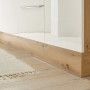 Detailansicht: Respekta Küchenzeile Marleen in Artisan-Eiche und Weiß Hochglanz.