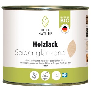 Dose Ultra Nature BIO Holzlack Seidenglänzend für Innen, vegan und Made in Germany.