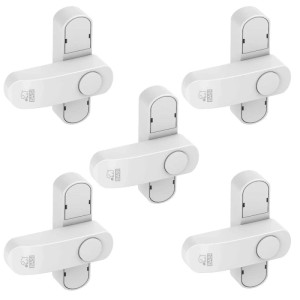 5er Set BASI Fenstersicherungen FS 500, weiß, für einflügelige Fenster und Fenstertüren.