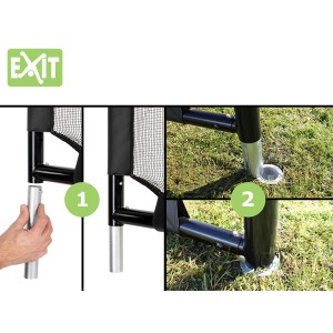 Detailaufnahme EXIT Finta Fußballtor (300x200cm) mit Verankerungssystem für sicheren Stand.