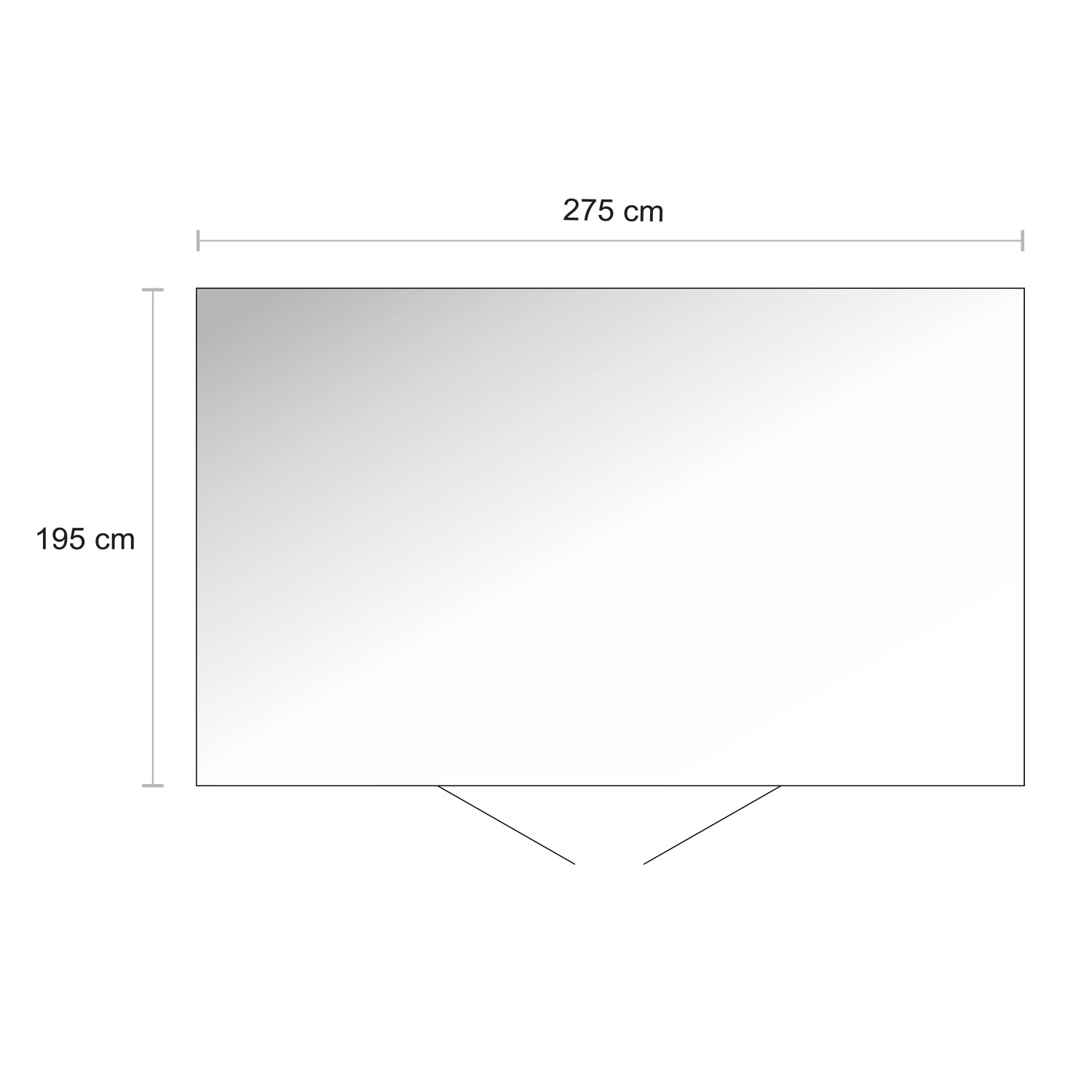 Abbildung des Biohort Metall-Gerätehauses HighLine in Silber-Metallic mit Maßangaben.