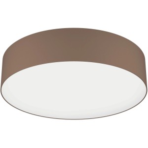 Moderne LED-Deckenleuchte Romao-Z in Weiß und Taupe. Smarte Lampe mit Farbwechsel und App-Steuerung.