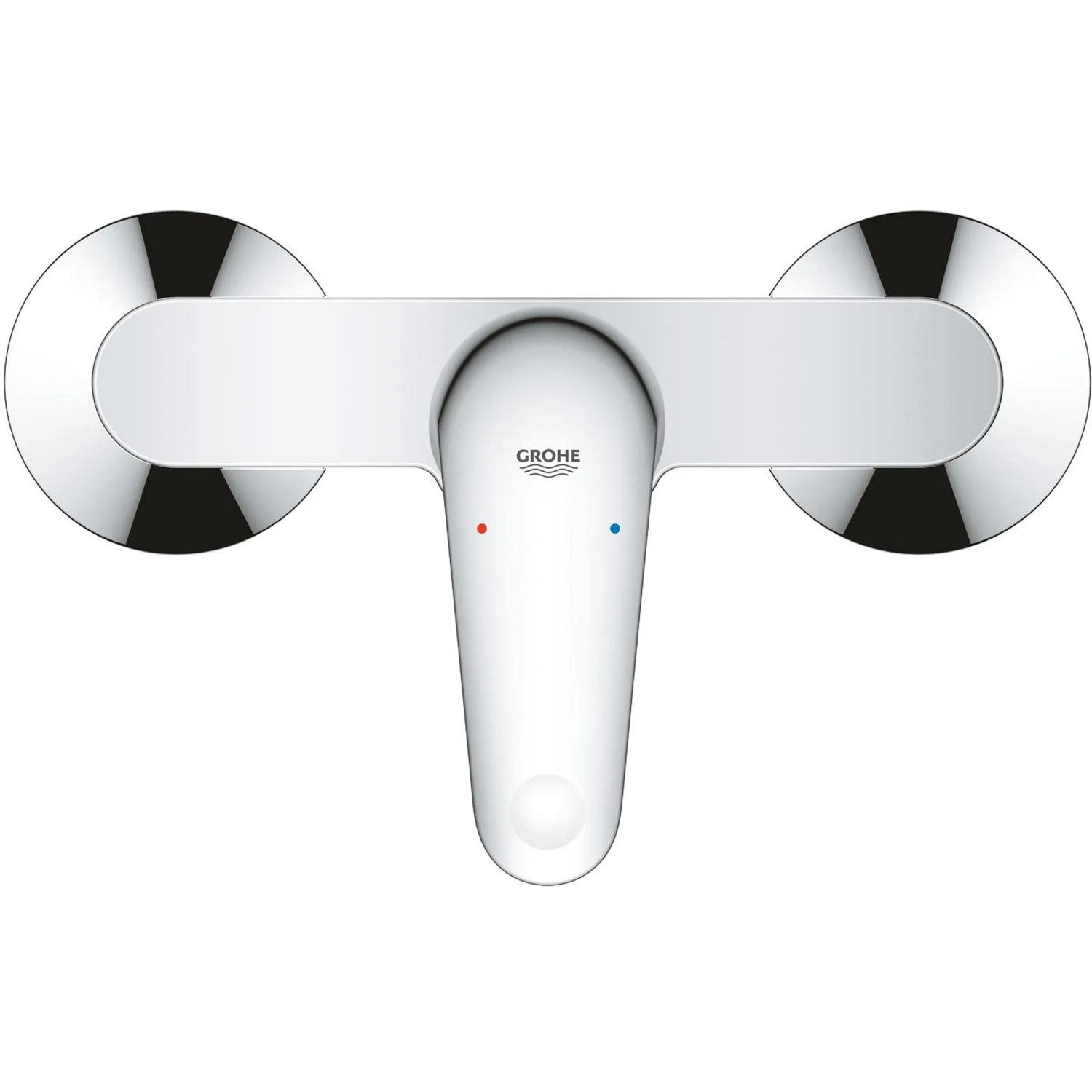 Grohe Swift Einhand-Brausebatterie in Chrom, Aufsicht.