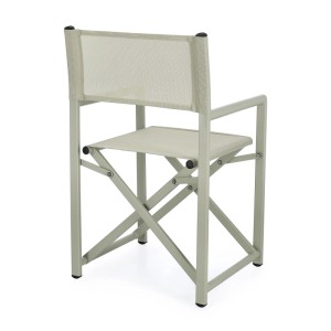 Bizzotto Regiestuhl Taylor, Gartenstuhl aus Aluminium und Textilene, klappbar.