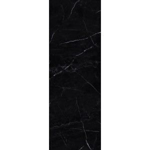 Decoflooring SPC-Wandpaneel, 260x90 cm, Marmor Schwarz, hochglänzend. Dekor-Paneel für Wandverkleidung.