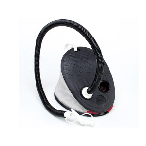 Schwarzer Happy People Jumbo Fußblasebalg zum Aufpumpen von Luftmatratzen beim Camping.