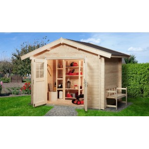 Weka Holz-Gartenhaus Satteldach Unbehandelt 280 cm