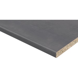 Kaindl Fensterbank Oxid, 30 cm breit, ohne Abkantung, Detailansicht der Oberfläche und Kante.