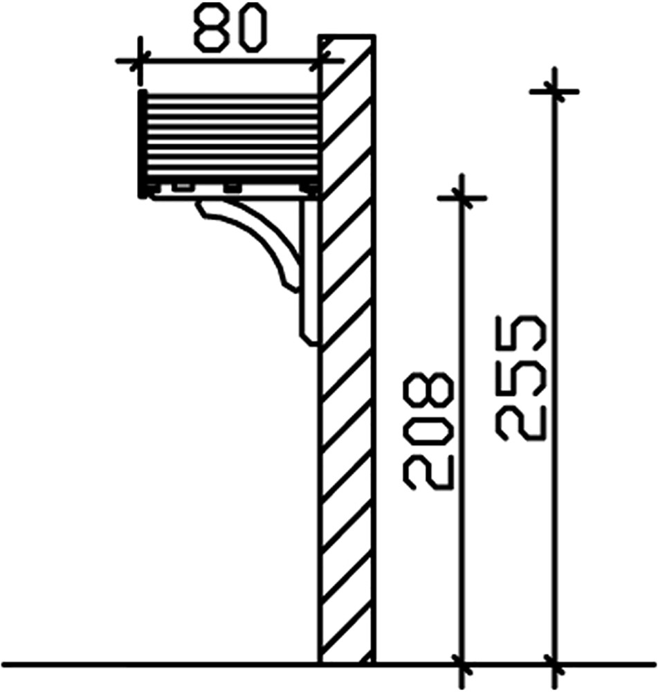 Skan Holz Haustür-Vordach Stettin 1 Eiche Hell Lasiert 180 Cm X 80 Cm ...