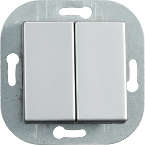 OBI Serienschalter Fortuna in Silber für die Unterputzmontage.