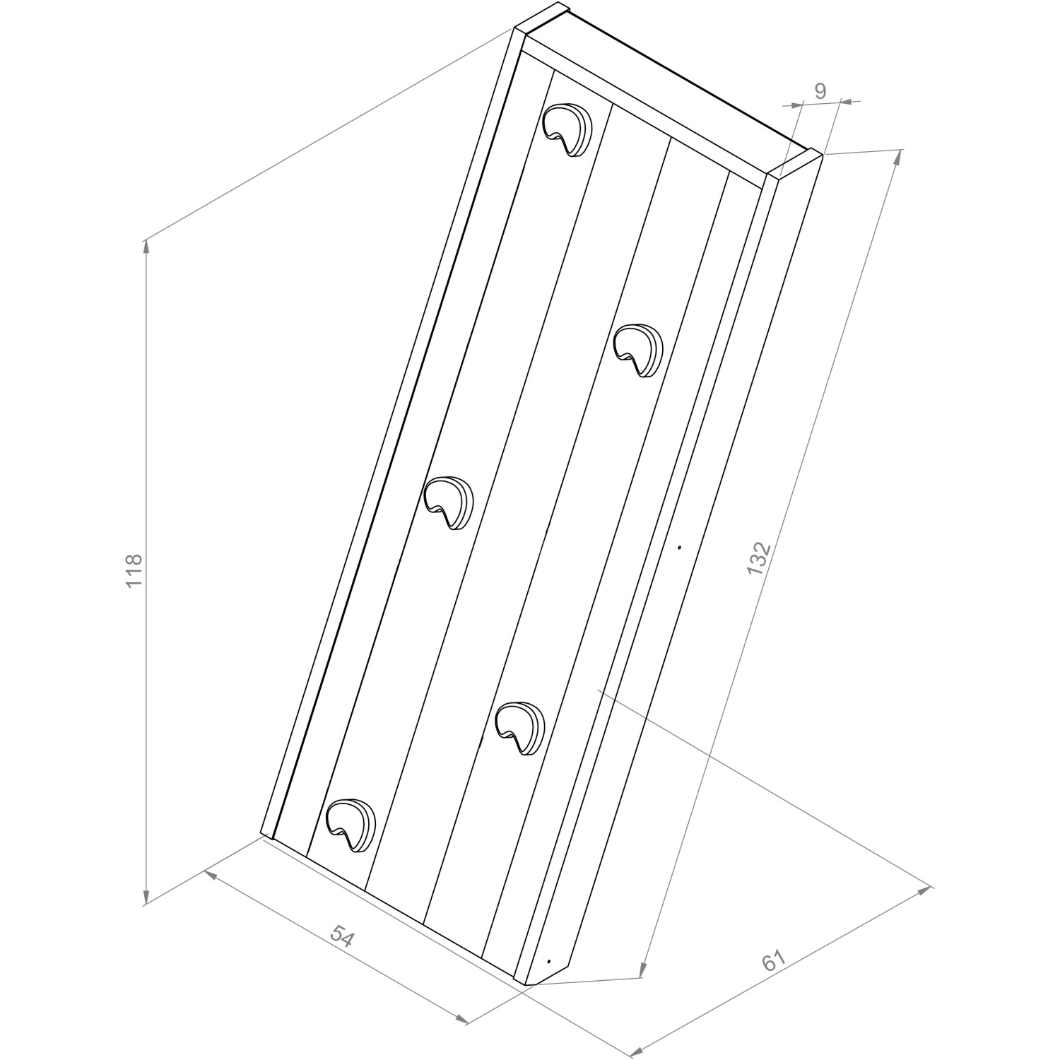 Skizze einer Sunny Spielhaus Kletterwand aus Holz mit Klettergriffen, Zubehör für Gartenspielgeräte.