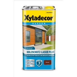 Xyladecor Holzschutz-Lasur Plus Mahagoni, 4 l Dose. Holzlasur für Aussen.