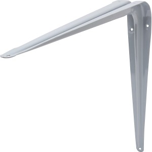 Grauer Regalträger Model 6, 40x35 cm, zur Wandmontage von Regalböden.