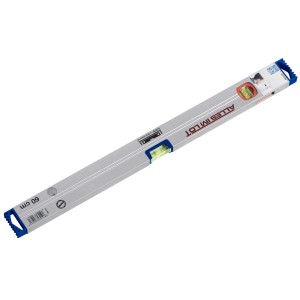 LUX Wasserwaage Comfort, 60 cm, mit horizontaler und vertikaler Libelle für präzises Messen.