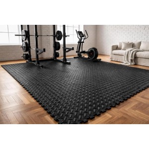 eyepower Trainingsmatte 30 x 30 x 1 cm 9er Set Schwarz