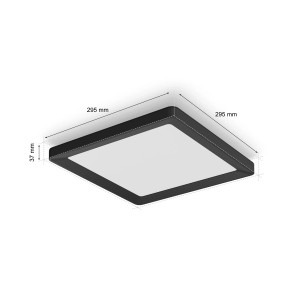 Philips Hue LED-Panel Tento White & Color Ambiance S Schwarz 29,5 cm x 29,5 cm