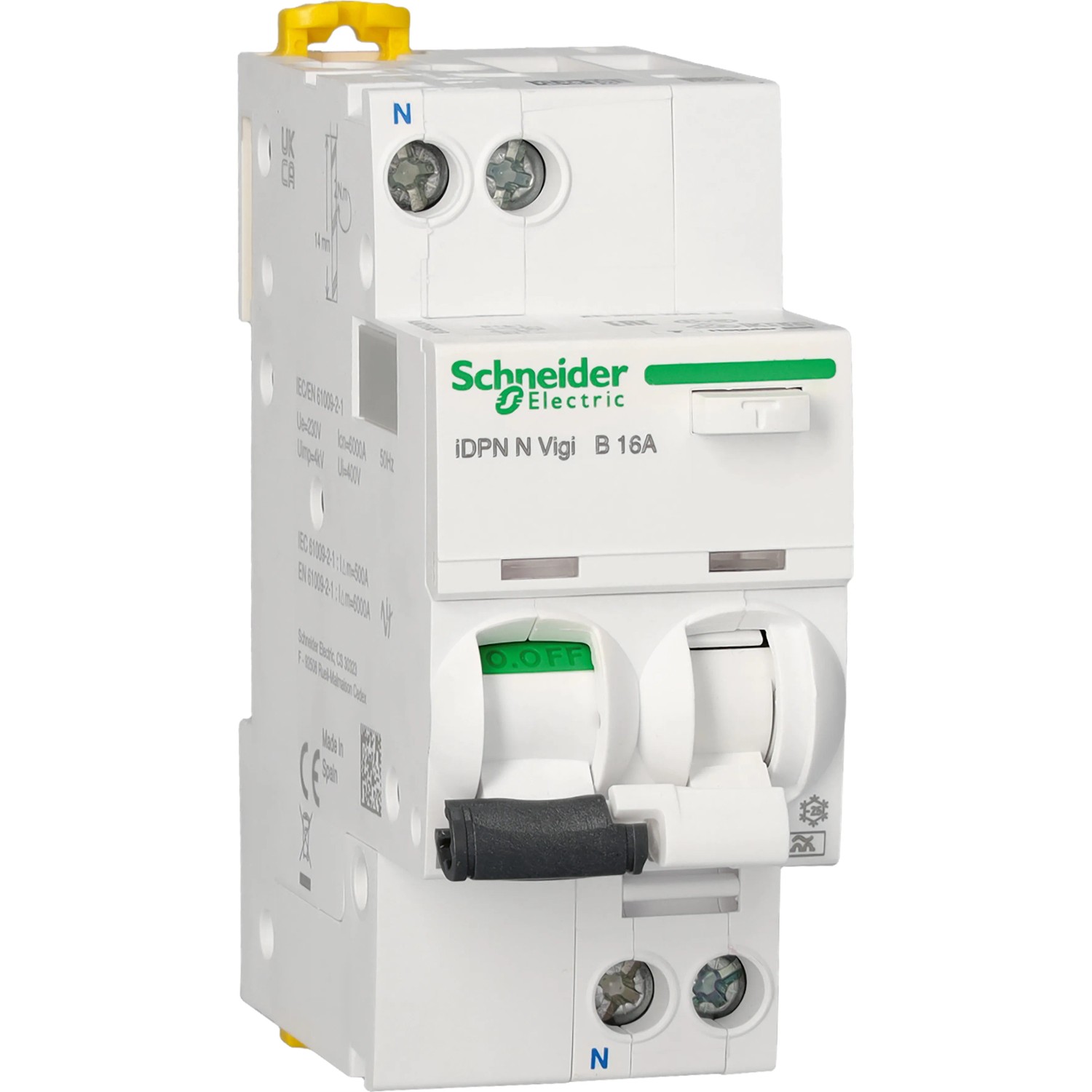 Schneider Electric Steckdose – Französische 2P+T Aufputz-Steckdose, 16A, Weiß, Schnellverbindung