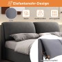 okwish Polsterbett 140x200cm mit 3 Schubladen Schlafzimmer Grau ohne Matratze_6