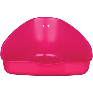 Pinke Trixie Ecktoilette für Kleintiere, 36x21x30 cm, aus Kunststoff, für Käfigzubehör.