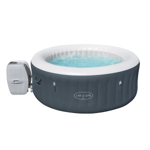 Bestway Lay-Z-Spa Bali AirJet, aufblasbarer, runder Whirlpool in Anthrazit mit Pumpe.
