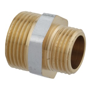 Kirchhoff Reduzier-Doppelnippel, 21 mm auf 16,7 mm, Chrom, für Gewindefittings.