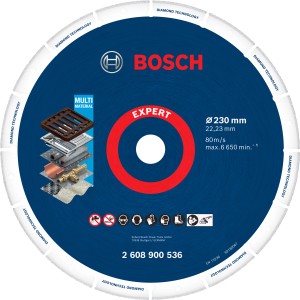 Bosch Expert Diamanttrennscheibe Metall, 230mm Durchmesser. Zubehör für Winkelschleifer.