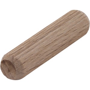 wolfcraft Langholzdübel Buche, Ø 10 mm, geriffelt für optimalen Halt.