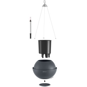 Lechuza Bola Color 32 Hängeampel, schiefergrau, Ø 32cm, mit Zubehör im Überblick.