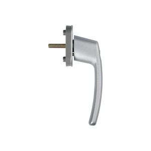 Abus Fenstergriff FG210 S, abschließbarer Fenstergriff in Silber für erhöhte Sicherheit.