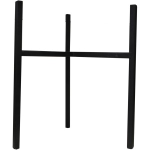 Schwarzer Metall-Blumenständer Toronto, Ø 24 cm x 25 cm, für Innen- und Außenbereich.