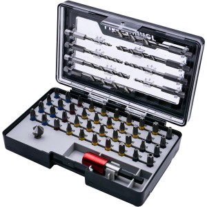 HM Müllner Bit- und Bohrerset, 50-teilig im Koffer, verschiedene Bohrer und Schrauberbits.