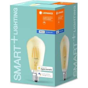 Ledvance Smart+ Bluetooth LED-Lampe in Edisonform, goldfarben, E27, 5,5W. Dimmbar und smart.