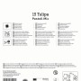 Kiepenkerl Triumph-Tulpen Pastell-Mix 15 Stück: Informationsblatt mit Symbolen für sonnigen Standort, Kübel und Schnittblumen.