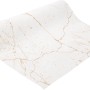 Superfresco Easy Vliestapete KINTSUGI GOLD, Rolle mit weißem Marmor- und Goldmuster.