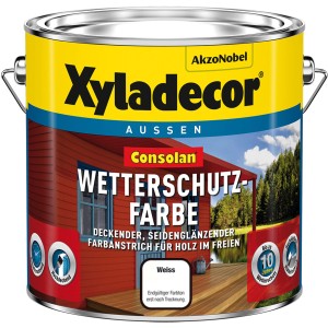 Xyladecor Consolan Wetterschutzfarbe Weiß seidenglänzend 2,5 l