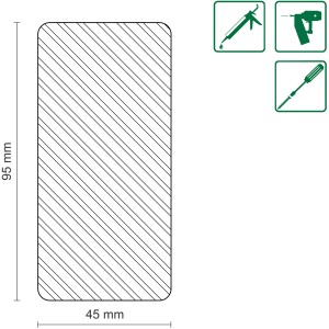 FN Neuhofer Rahmenholz, gerundet, 45x95x2400 mm, Fichte/Kiefer, unbehandelt, astig.