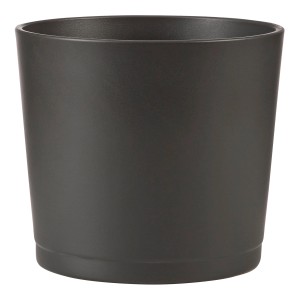 Scheurich Übertopf 883, Ø 13 cm, anthrazitfarbener Keramik-Blumentopf für Innen.
