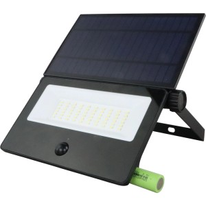 Schwarzer e2 elektro Wandstrahler Segin Solar mit Sensor, 20W, IP54 für Aussen.